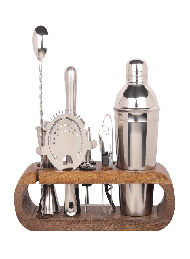 Anything & Everything Bar Tool Set with Stand, 10-Piece Bartender Kit, Stainless Steel, Natural - Image 3